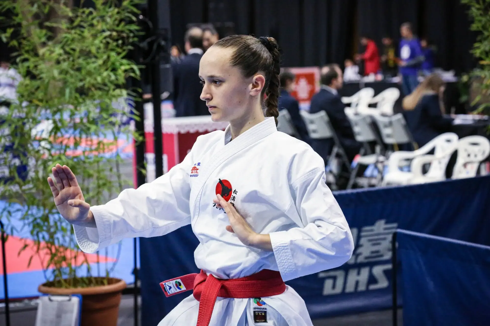 Victoria Bazyuk a executar um kata no Open de Lisboa